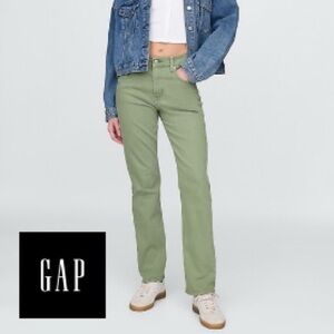 GAP Women's Olive 90’s Straight High Ride Jeans